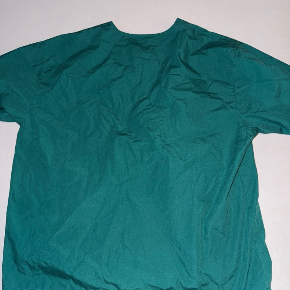 Allheart Scrub Basics UNISEX TOP Size Large Green - Picture 7 of 9